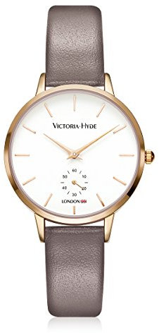 VICTORIA HYDE Damen Uhr Minimalist Armbanduhr Analog Quarz Schlicht Damenuhr mit Lederarmband