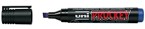 Faber-Castell 159051 Flipchartmarker UNI Prockey PM-126 - wasserfest, blau, 3-6mm, Keilspitze