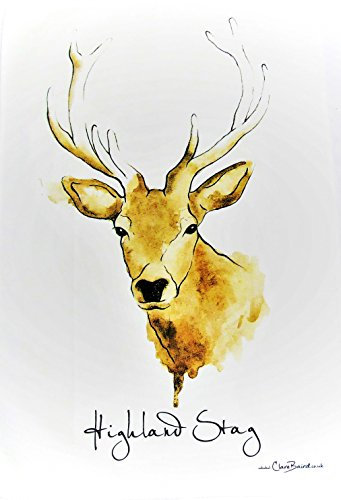 Geschirrtuch mit Hochland-Hirsch-Design