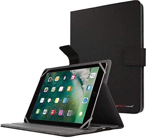 TECHGEAR PowerSuit Folio Hülle für iPad 9,7 2018/2017 iPad Pro 9,7, iPad Air/Air 2 (9,7 Zoll) - Schutzhülle mit Integriertem 4000mah Power Bank und Standfuß - Schwarz
