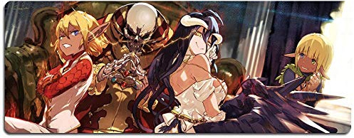 IGIRC Mauspad Overlord Anime 900X400mm Mouse Pad,Extended XXL Large Professional Gaming Mouse Mat with 3mm-Thick Base,for notebooks, PC, C