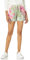 The Drop Damen Michaela Shorts aus Fleece mit seitlichen Schlitzen, Neon mit Batikfärbung, L