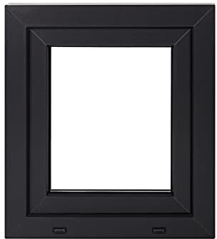 Framex Premium Kunststofffenster - Kellerfenster Weiß/Anthrazit BxH 1000 x 1050 mm - Garagenfenster/Gartenhaus Fenster BxH 100 x 105 cm 2-fach Verglast - Din Links-Funktion Dreh Kipp Fenster