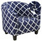 Souarts Sesselüberwürfe Sesselschoner Sesselbezug Jacquard Clubsessel Elastisch Stretch Sesselhusse für Cafe Stuhl Sessel (Blau)