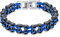 ATEIELLI Bracciale Uomo a forma di Catena Bicicletta, Acciaio Inossidabile 22cm, JWB300, Blu