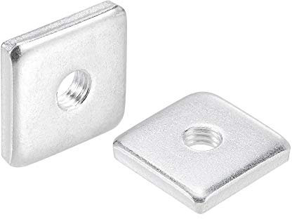Sourcingmap, dadi quadrati, M8 x 25 x 5 mm, zincati, kit di 25 pezzi