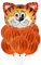 ballonfritz® Tiere Safari Dschungel Ballon 11 tlg. Set - XXL Tiger Kopf Luftballon 55x55x20cm als Geburtstagsgeschenk, Party-Deko oder Überraschung den Kindergeburtstag