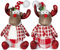 Trendyshop365 Weihnachtsdeko Elch Rentier Winter-Deko (32cm sitzend - Paar)