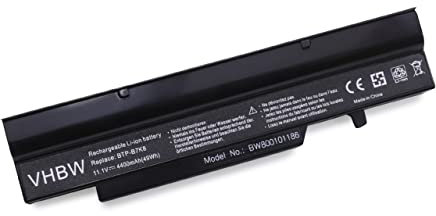 vhbw Akku Ersatz für Fujitsu BTP-B4K8, BTP-B5K8, BTP-B7K8, BTP-B8K8, BTP-BAK8 für Notebook (4400mAh, 11,1V, Li-Ion)
