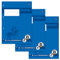 Staufen Premium Arbeitsblätterblock - DIN A4, Lineatur 21 (9mm liniert), 50 Blatt, 4-fach Lochung, 90g/m² Premium Papier, 3 Stück