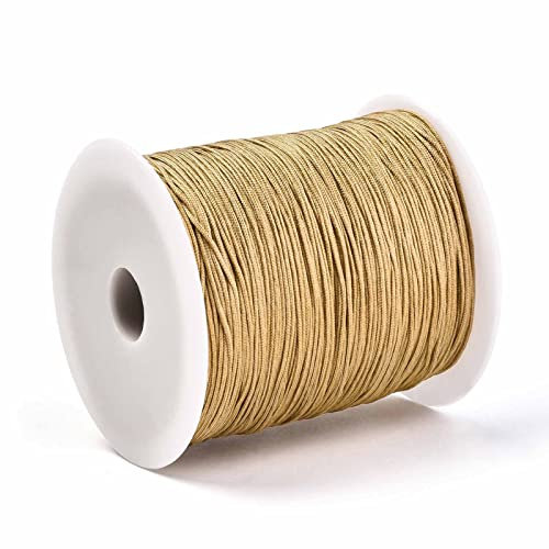 Cheriswelry Cordon en nylon tressé de 1 mm pour enfilage de perles, nœud chinois, fil en nylon tressé pour fabrication de bracelets, bijoux et décoration d'intérieur
