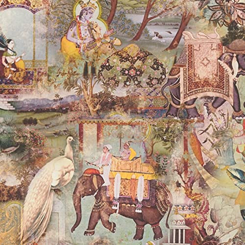 A.S. Création Papier peint non tissé oriental vert marron vintage pour salon, bureau 381734 10,05 x 0,53 m