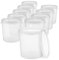 BenBow Seau avec Couvercle 30l Transparent - 10x 30l Alimentaire, Stable, étanche à l'air, Anti-Fuite, inodore - récipient de Conservation en Plastique, avec poignées - Vide