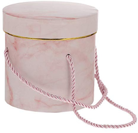 Garneck 1 Stück Karton Runde Geschenk Box Valentinstag Vintage-vasen Hochzeitsblumen Vintage Knospenvasen Gnadenlos Cookies Geschenk Landhut Kuscheleimer Süssigkeit Papier Rosa Braut