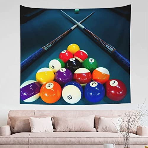 MIYOLI Wandteppich Billard Wandbehang Sport Tapisserie 3D Wandtuch Billard Wandteppiche Aesthetic für Wohnzimmer Schlafzimmer Wohnheim Wanddeko, 130x150 cm