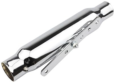 Riloer 38mm/1.50in motorcycle exhaust silent for universal hose Motorcycle exhaust pipes, Exhaust hose for motorcycle and stainless steel Compatible with Cafe Racer, Bobber, and Chopper etc Silver