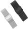 Smartwatches Armband 2ST 10mm-22mm Milanaise-Uhrenarmband Aus Gewebtem Metall Schnellverschluss-Ersatzarmband (Color : Silver+Black, Size : 17MM)