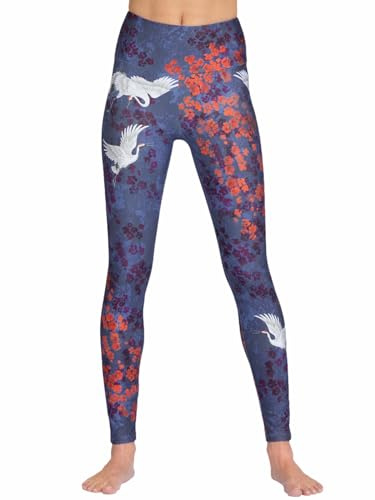 Magadi Yoga Leggings Happy Birds aus Komfort-Stretch