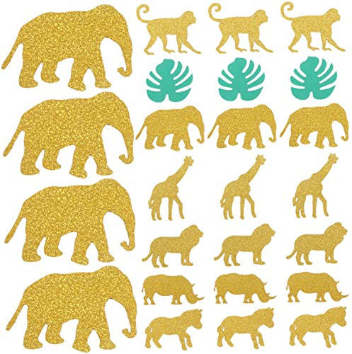 Warmhm 5sets Geburtstag Party Konfetti Dekorationen Entzückende Baby Tier Thema Glitter Tisch Dekorationen 200 Stücke * 5