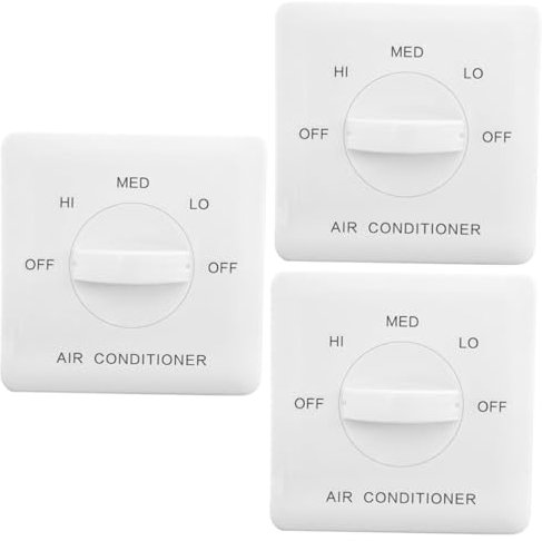 HOMSFOU 3St weiß aus Klimaregler Thermostat Ja Schalter-Controller Controller wechseln Fan-Coil-Dreistufenregler Klimaanlage Pipeline Fan-Coil-Einheit thermische Kontrolle