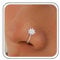 Xmsrn Anneau Nez Cristal Fleur Vintage Manchette Nez Strass Fleur Cuivre Anneau Nez Africain Argent Faux Anneau Nez Non Percé Bijoux Pour Femmes Et Filles