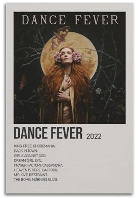 HYEDHGD MJIFEIDance Poster Fever by Florence + The Machine, Vintage-Kunst, Raumdekoration, ästhetisches Schlafzimmer-Poster für Schlafzimmer, 40 x 60 cm, ungerahmter Stil