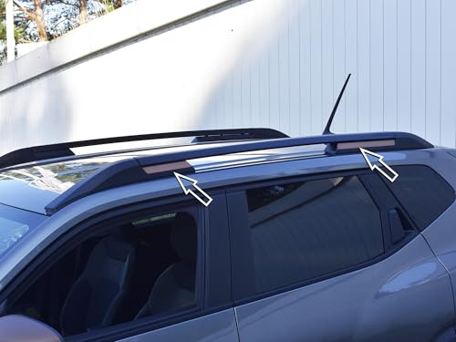 autoCOVR Dachschienenabdeckung für 2024+ Dacia Duster III 3 (P1310) - 4-teiliges Set, Edelstahl, Klebemontage, Auto, COPPER-BROWN