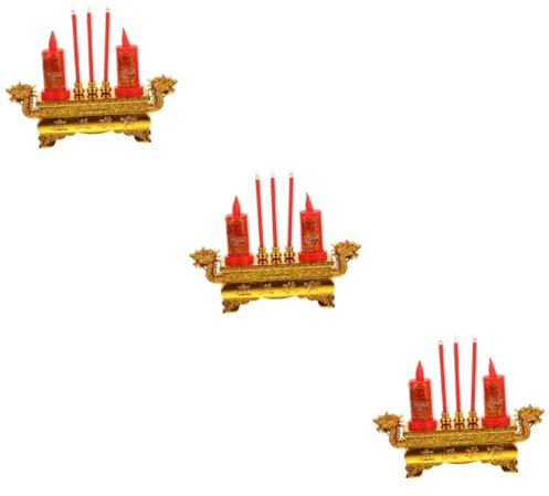 Zerodeko 3St Elektronischer Weihrauchbrenner wiederaufladbare Kerzen Weihrauchbrenner elektrisch led zimmerbrunnen LED-Zimmerbrunnen elektronische Räuchergefäßverzierung Heimdekorationen