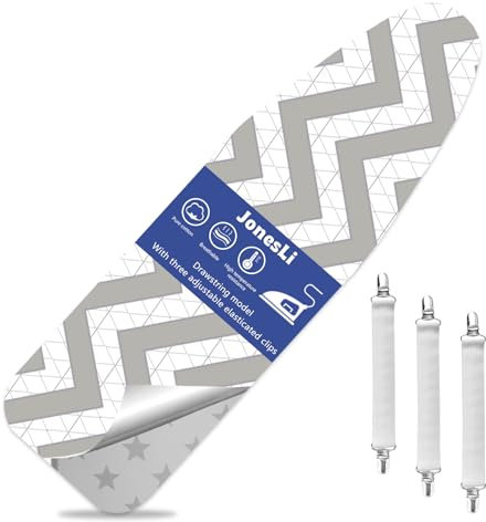 JonesLi Super Thick Soft Ironing Board Covers 100 Percent Cotton Easy to Clean Adjustable Elastic Edges for Secure Fit,Quality for Efficient Ironing Experience-124 x 38 cm (B Color)