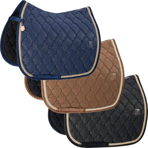 Eskadron Heritage Cotton Glitter Schabracke Almond/Black/True Blue, Größe:Vielseitigkeit (VS), Farbe:Black