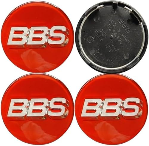 dzggs 4 stück Auto Nabendeckel für BBS 70mm, Felgenkappen Radnabenkappen Nabenabdeckung Radnaben Mittel Abdeckungen Abzeichen Sticker,B
