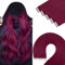 YoungSee Tape Extensions Echthaar Magenta 40cm Echthaar Extensions Tape Magenta 25g Invisible Tape in Extensions Echthaar Remy Tape Extensions Farbig Extensions Echthaar Tape #530