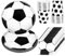 Juego de Vajilla para Fiesta de Fútbol de 52 Piezas, Decoración de Fútbol para Amantes del Fútbol Platos Vasos de Papel de Fútbol para Fiestas de Cumpleaños Infantiles Toallas de Papel para 16 Persona