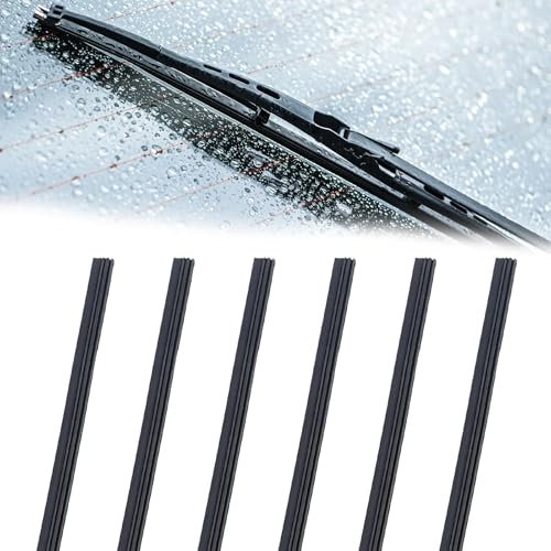 6 Stk 32 inches 800mm Scheibenwischer Ersatzgummis Gummi Universal, Scheibenwischergummi,Ersatz Zerlegbar Wischergummi Kompatibel für allen Scheibenwischern