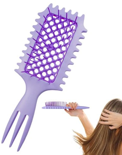 Curly Hair Brush - Curl Defining Brush - Hair Curling Brush - Styling Brush For Detangling - Combing, Shaping And Defining Curls For Women And Men, Kids