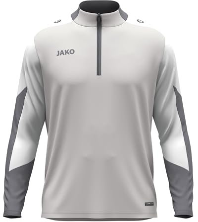 JAKO Unisex Ziptop Dynamic, hellgrau/weiß/grau, XXL