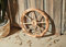 Coopers of Stortford - Wooden Wagon Wheel 40cm - Rustic Wild West Décor - Weather-Resistant Wooden Wall Hanging - Indoor & Outdoor Garden Decoration - Charming Old Post Wagon Design