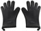 Silicone Oven Gloves Heat Resistant, 2Pcs Black Oven Gloves With Fingers, Non-Slip and Non-Hot