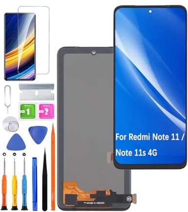 HLYGZX Pantalla para Xiaomi Redmi Note 11s 4G LCD Pantalla TFT Reemplazo para Redmi Note 11 Pantalla LCD Pantalla Digitalizador Montaje Piezas Kit de Reparación