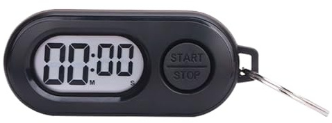 Stoppuhr, Timer, tragbar, Sportuhr mit Schlüsselanhänger, Zubehör für Küche, Training, Dusche und Studio, mit Timer und Rückzähler, tragbar