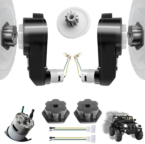 POLYNX 2PCS Hohe Drehzahl 12Volt RS550 40000RPM Motorgetriebe für Kinderauto,12V Motoren Werden in Kinderfahrzeug Ersatzteile für Kinder,kostenloser Koppler