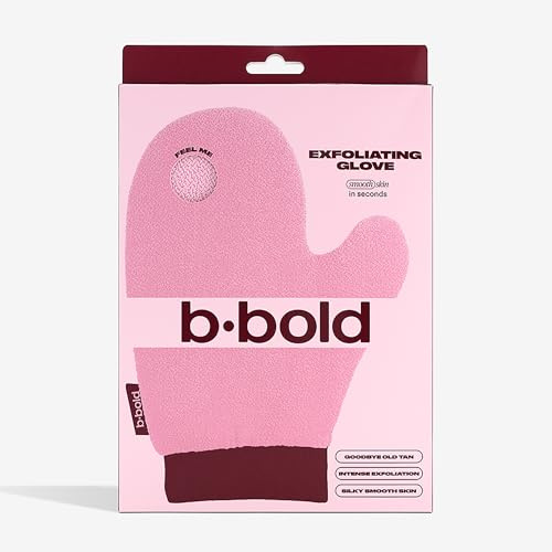 B·BOLD Exfoliating Glove – Reusable Tan Removal Mitt, One Size