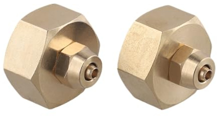 Messing Gartenschlauchadapter 1/4 Zoll auf 3/4 Zoll Innengewinde Anschluss für Sprinkler & Bewässerungswerkzeuge, 2er-Pack