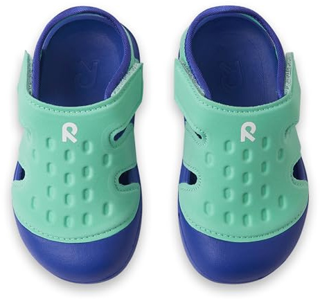 Reima Koralli Sandalen für Kinder - wasserabweisende Sandalen für Mädchen und Jungen mit Klettverschluss, leicht, flexible EVA-Laufsohle, breiter Zehenschutz, maschinenwaschbar - Fresh Mint, 27