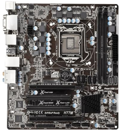 Motherboard Scheda madre Fit For ASRock H77M + supporto CPU i5 3570 LGA 1155 Core i7/i5/i3, chipset Intel H77 2xDDR3, PCI-E 3.0, Micro ATX