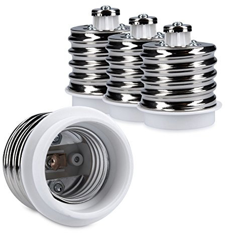kwmobile 4x Lampensockel Adapter Konverter - E40 Fassung auf E27 Sockel Lampenadapter - Lampensockeladapter für LED Halogen Energiespar Lampen