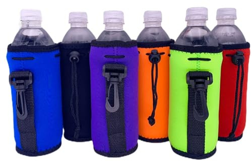 Blank Neoprene Water Bottle Coolie (Variety Color 6 Pack)