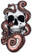 Bestickter Aufnäher mit Kraken- und Totenkopf-Motiv, zum Aufbügeln oder Aufnähen