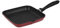 Sitram 710626, Poêle Grill carré Paprika 24 x 24 cm en fonte d'aluminium indéformable revêtement rouge - sans PFOA - tous feux dont induction - manche plastique thermorésistant