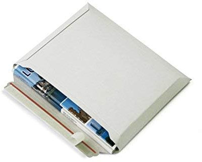 Versandtaschen weiß Vollpappe (Querbefüllung) Karton DIN A5+ -175x250mm bis 50mm Füllhöhe (PS.161) (100)